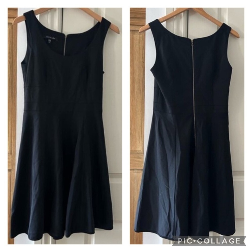 JUDITH & CHARLES Black 4 fit to flare dress made in Canada